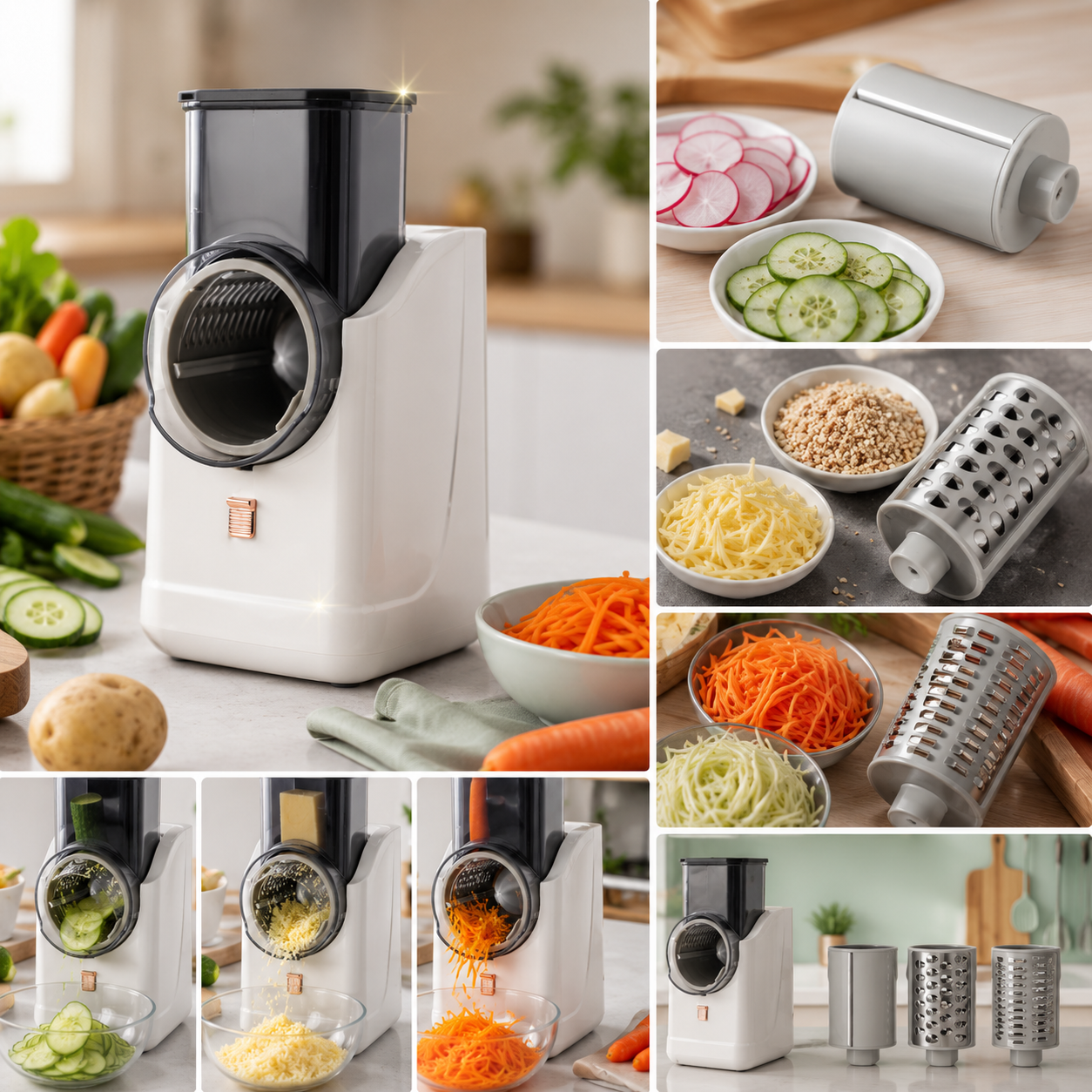 CORTADOR DE VERDURAS ELÉCTRICO MULTIFUNCIONAL