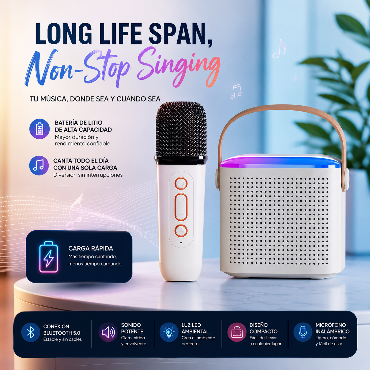 PALANTE BLUETOOTH CON KARAOKE