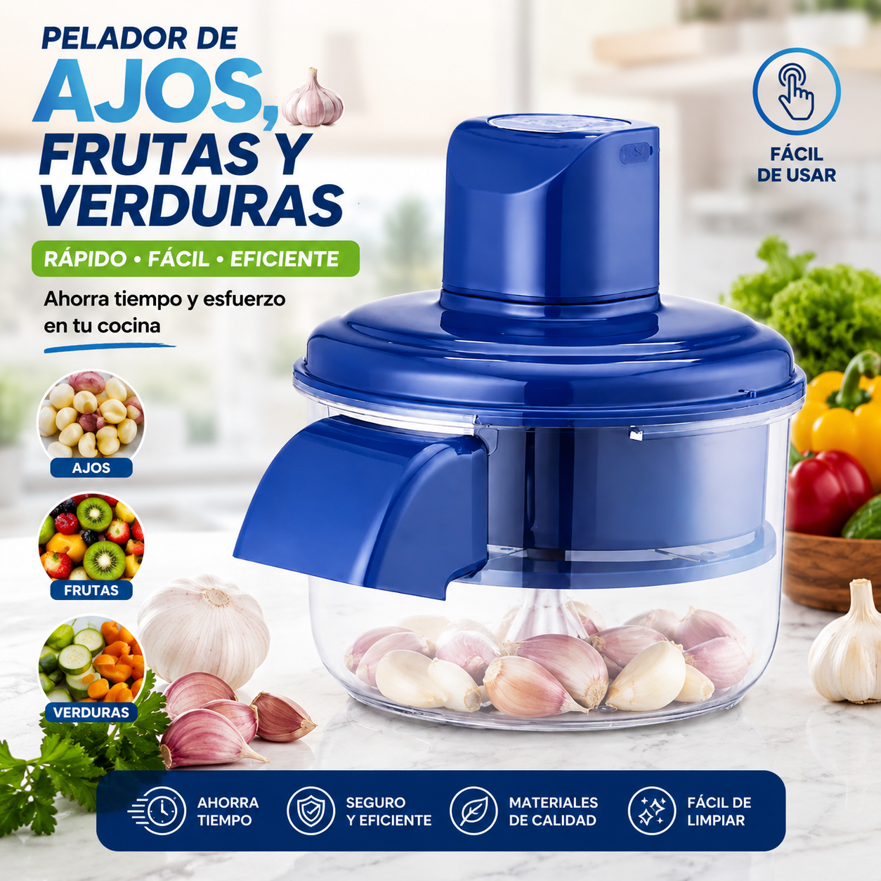 PELADOR DE AJOS, FRUTAS Y VERDURAS