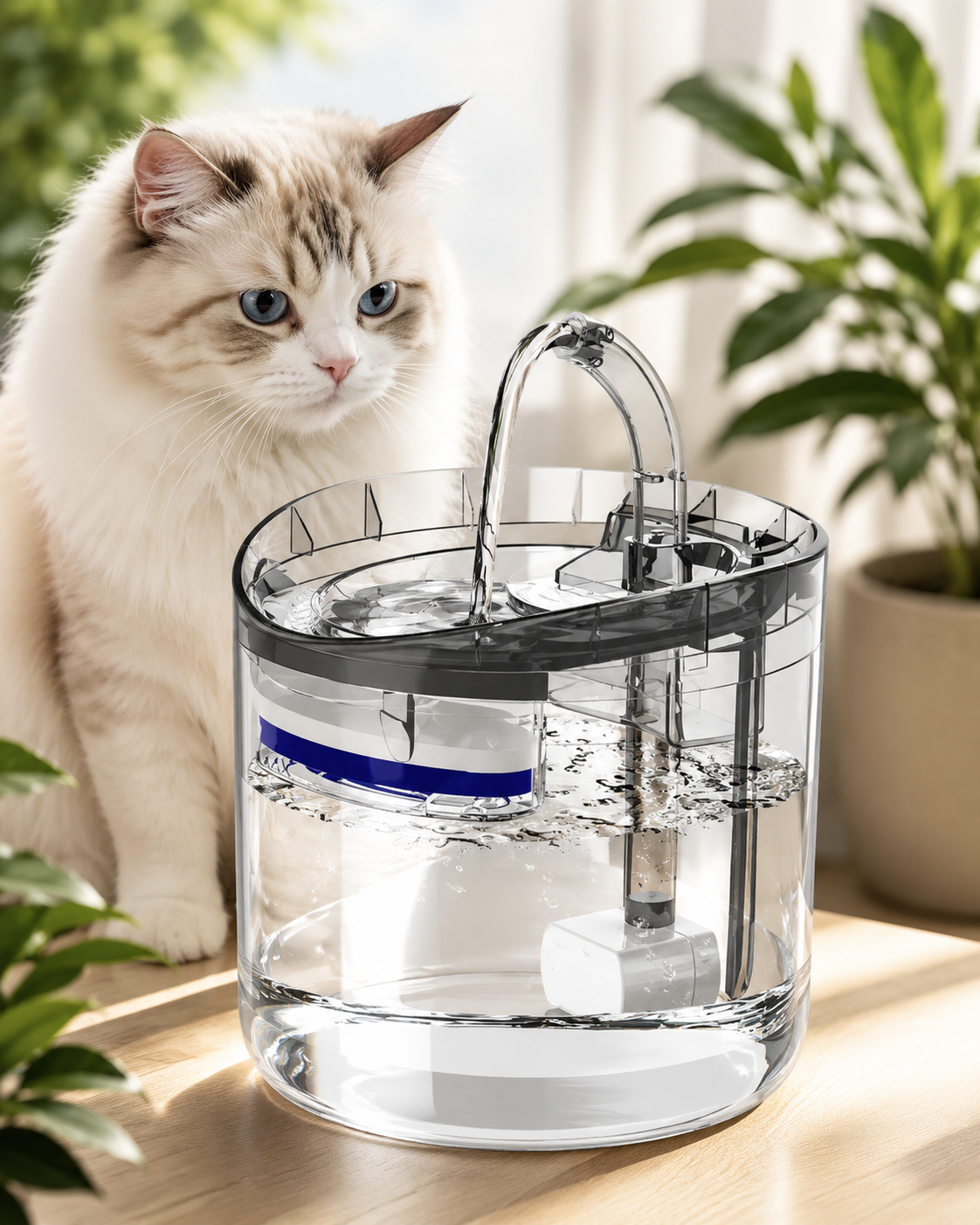 FUENTE PARA GATOS CON SENSOR DE MOVIMIENTO