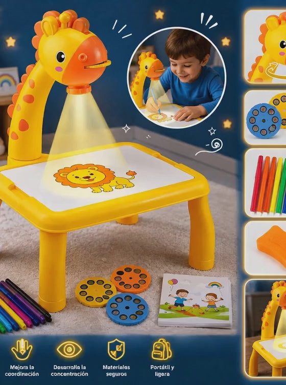 MESA DE DIBUJO CON PROYECTOR PARA NIÑOS